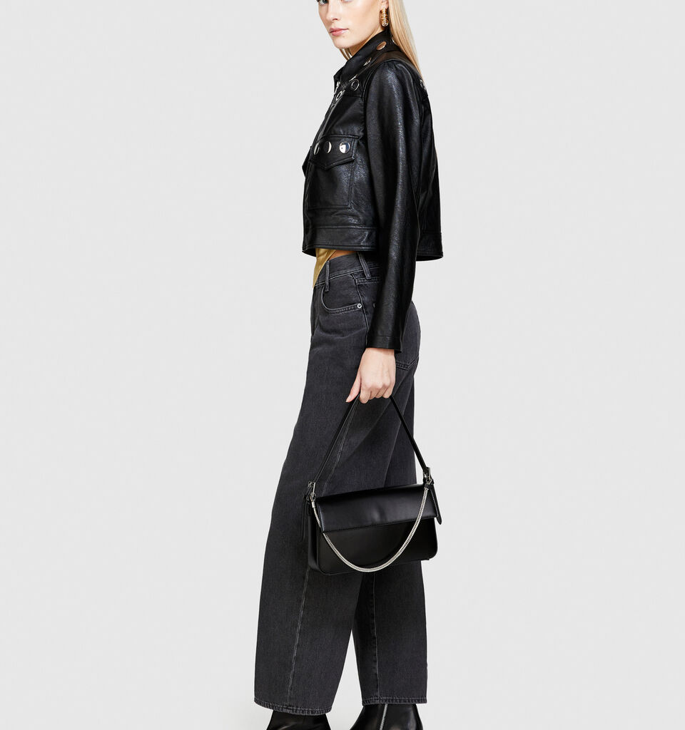 Jacket with eyelets - women's jackets - Black | Sisley image number 2